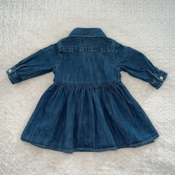Ralph Lauren Kids' Blue Denim Dress - Picture 3 of 4